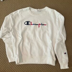 Champion Reverse Weave White Sweatshirt